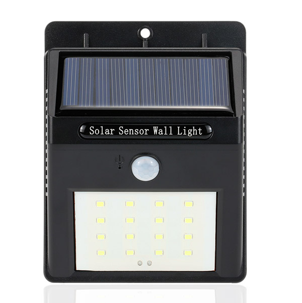 DS44 High Quality Solar Energy 16 LED IR Human Body Sensor Light Energy-Saving Garden Yard Lamp Waterproof Wall Night Light